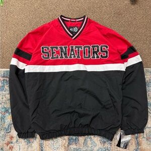 NHL Senators Red and Black Bomber Jacket